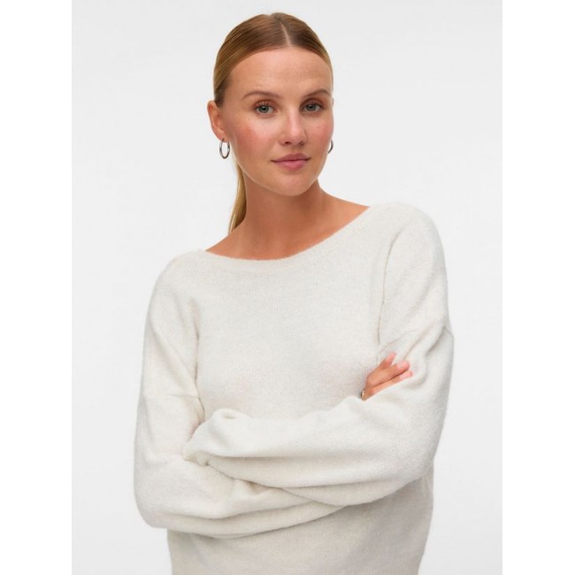 Vero moda VMELLIE SHINE LS U-BACK PULLOVER BOO 10331546 birch w silver lurex