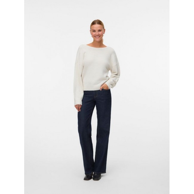 Vero moda VMELLIE SHINE LS U-BACK PULLOVER BOO 10331546 birch w silver lurex