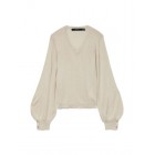 Vero moda VMILONA LS V-NECK BUTTON PULLOVER BOO 10331577 birch w dtm lurex