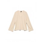 Vero moda VMADELINE L/S LOOSE V-NECK TOP JRS EXP 10332412 4800140 pumice stone
