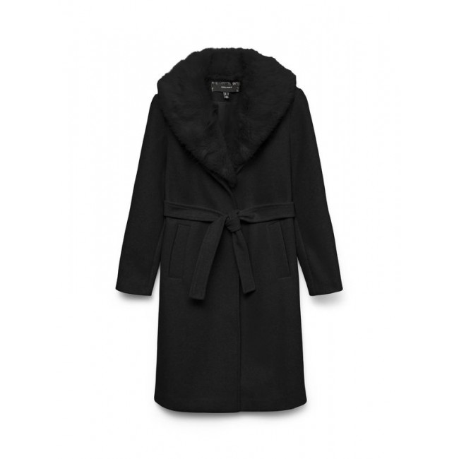 Vero moda VMAUTUMN DIVA LONG COAT GA 10333658 4898584 black black fur