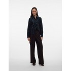 Vero moda VMCARLA FOIL L/S SHIRT WVN GA 10335241 4847985 black black zebra foil