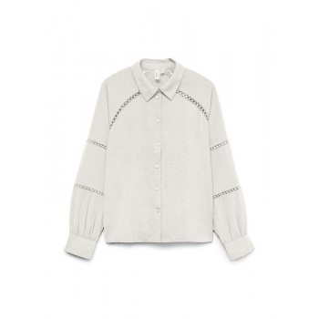 Vero moda VMGUSLA L/S SHIRT WVN BTQ GA 10335902 4900078 snow white