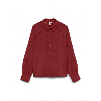 Vero moda VMGUSLA L/S SHIRT WVN BTQ GA 10335902 4900079 syrah