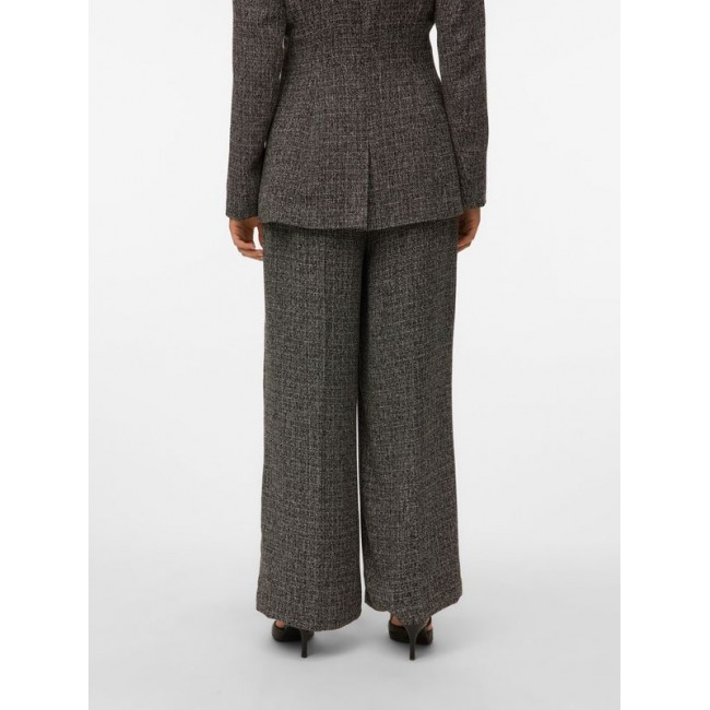 Vero moda VMPERLE MW SUPER WIDE PANT 10336076 4849863 black salt and pepper Vero moda VMPERLE MW SUPER WIDE PANT 10336076 4849863 black salt and pepper