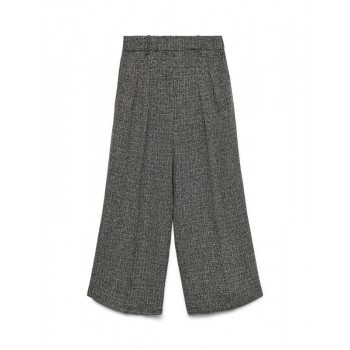 Vero moda VMPERLE MW SUPER WIDE PANT 10336076 4849863 black salt and pepper