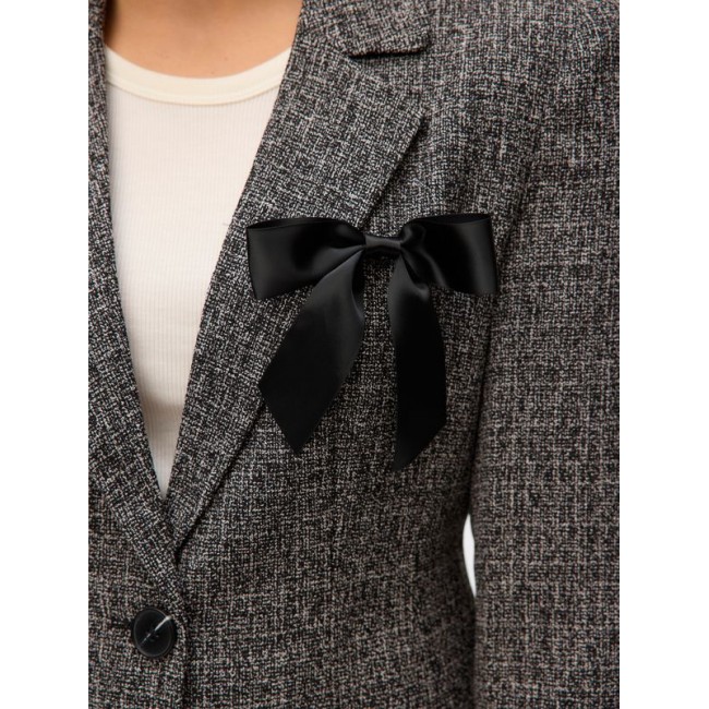 Vero moda VMPERLE LS FITTED BOW BLAZER 10336081 4849880 black salt and pepper