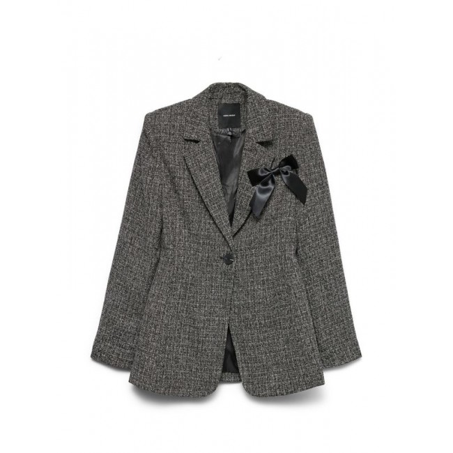 Vero moda VMPERLE LS FITTED BOW BLAZER 10336081 4849880 black salt and pepper