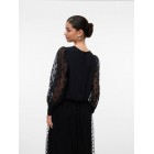 Vero moda VMALVA DETAIL LS TOP WVN 10337474 4867732 black