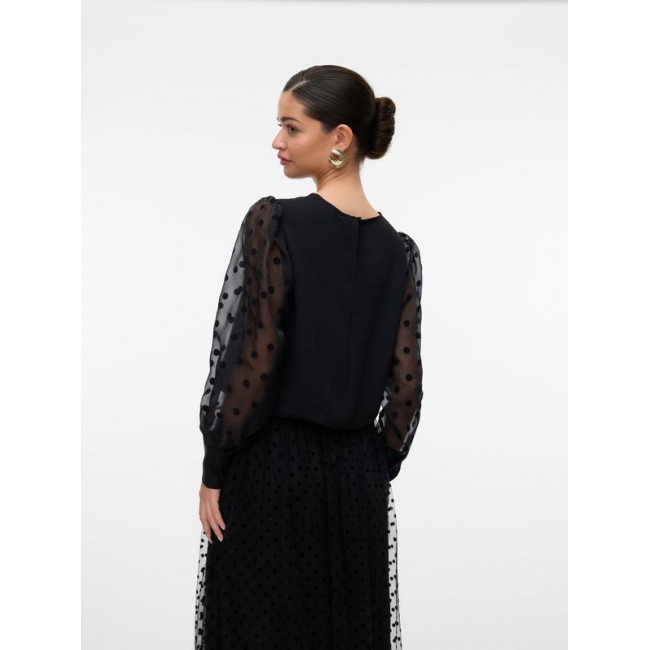 Vero moda VMALVA DETAIL LS TOP WVN 10337474 4867732 black
