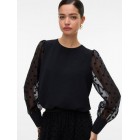 Vero moda VMALVA DETAIL LS TOP WVN 10337474 4867732 black