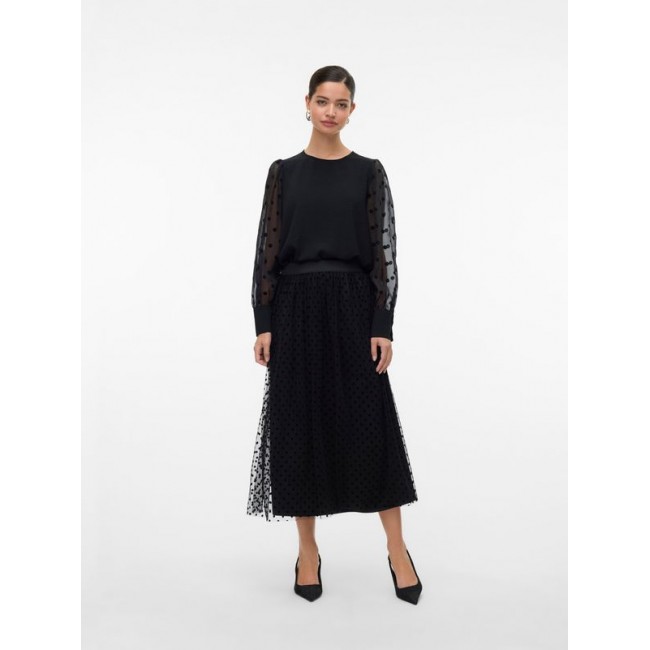 Vero moda VMALVA DETAIL LS TOP WVN 10337474 4867732 black