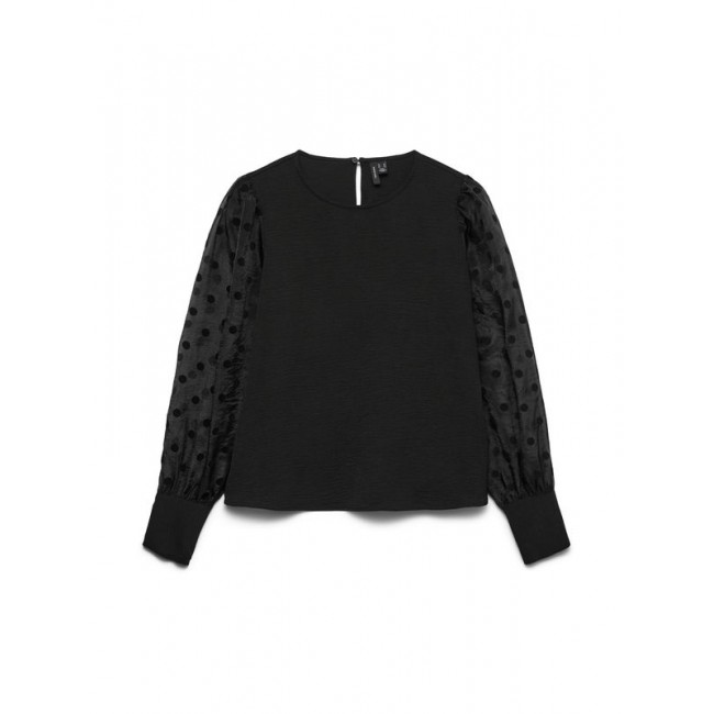 Vero moda VMALVA DETAIL LS TOP WVN 10337474 4867732 black