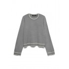 Vero moda VMGOLD LS O-NECK DOUBLE CONTRAST PULL 10337624 4966993 medium grey melange w birch