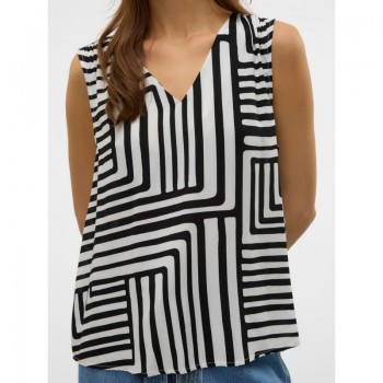 Vero moda VMEASY JOY S/L V-NECK TOP WVN GA 10301759 black pemille