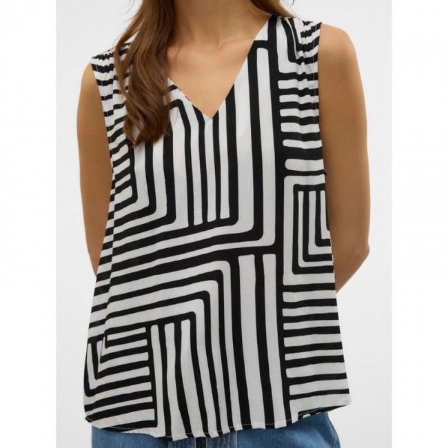 Vero moda VMEASY JOY S/L V-NECK TOP WVN GA 10301759 black pemille Vero moda VMEASY JOY S/L V-NECK TOP WVN GA 10301759 black pemille