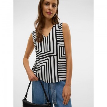 Vero moda VMEASY JOY S/L V-NECK TOP WVN GA 10301759 black pemille