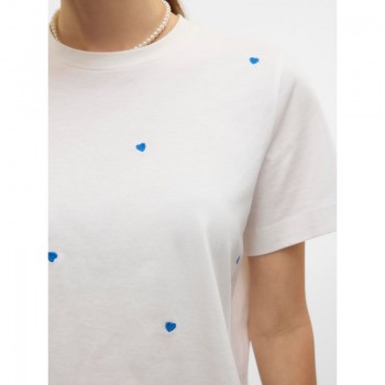 Vero moda VMSOLVEI METTE SS TOP BOX JRS SPE GA 10325318 snow white hearts