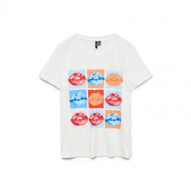 Vero moda VMSORI FRANCIS SS TOP BOX JRS GA 10325320 snow white nine lips