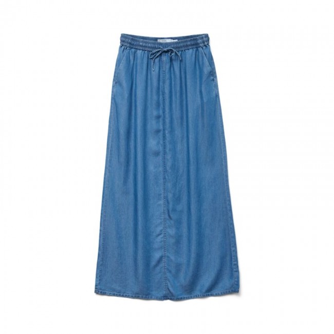 Vero moda VMFLEUR MR LONG SLIT TENCELSKIRT GA 10326078 medium blue denim