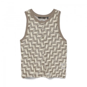 Vero moda VMTIKKA SL CROCHET TOP JRS GA 10327092 silver mink cloud dancer blend