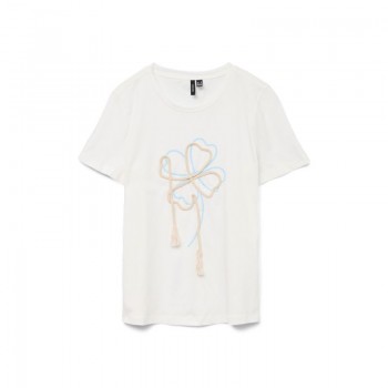 Vero moda VMSINANE FRANCIS SS TOP BOX JRS GA 10327139 snow white flower