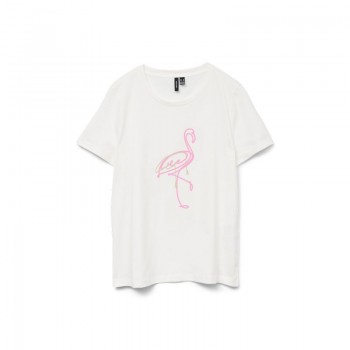 Vero moda VMSINANE FRANCIS SS TOP BOX JRS GA 10327139 snow white bonbon flamingo