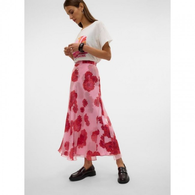 Vero moda VMTHILDA TEORA HW ANKLE SKIRT WVN GA CE 10327966 bonbon teora
