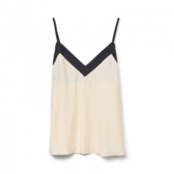 Vero moda VMDENISE SINGLET TOP WVN BTQ GA 10329790 birch black
