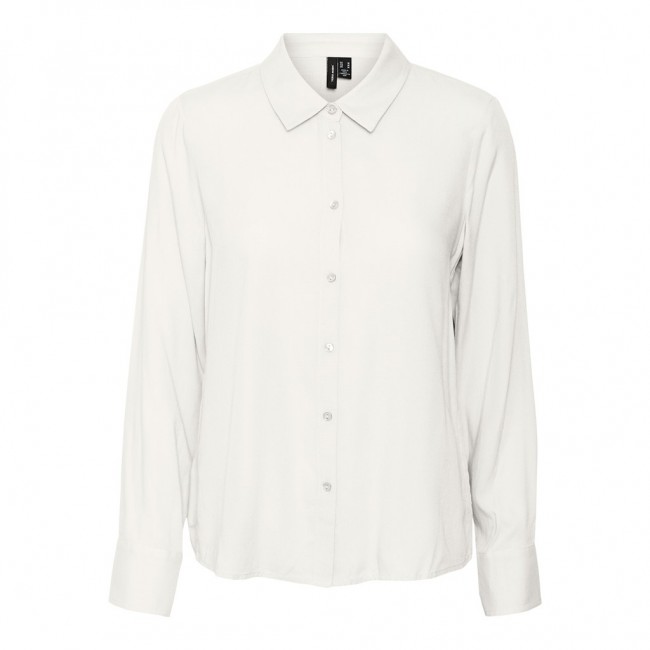 vero moda VMBEAUTY LS SHIRT WVN GA NOOS 10269526-snow white