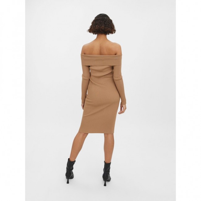 vero moda VMWILLOW LS OFF-SHOULDER KNEE DRESS 12-10271086-tigers