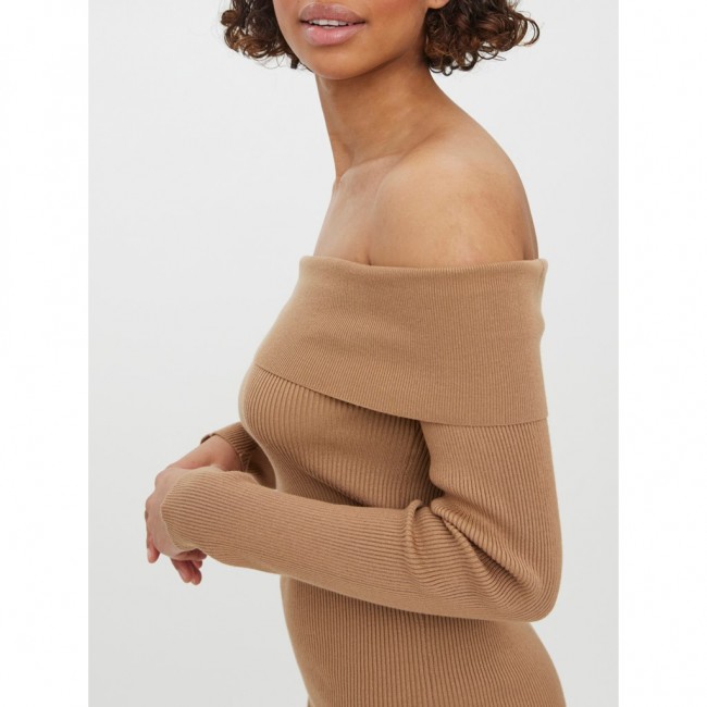 vero moda VMWILLOW LS OFF-SHOULDER KNEE DRESS 12-10271086-tigers