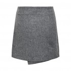 ONLY ONLCORA HW WRAP HB SKIRT TLR 15271841 MEDIUM GREY MELANGE HERRINGBONE