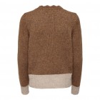 ONLY ONLMELLA L/S CONTRAST PULLOVER BF KNT 15272627 BISTRE MELANGE/PUMICE STONE MELANGE