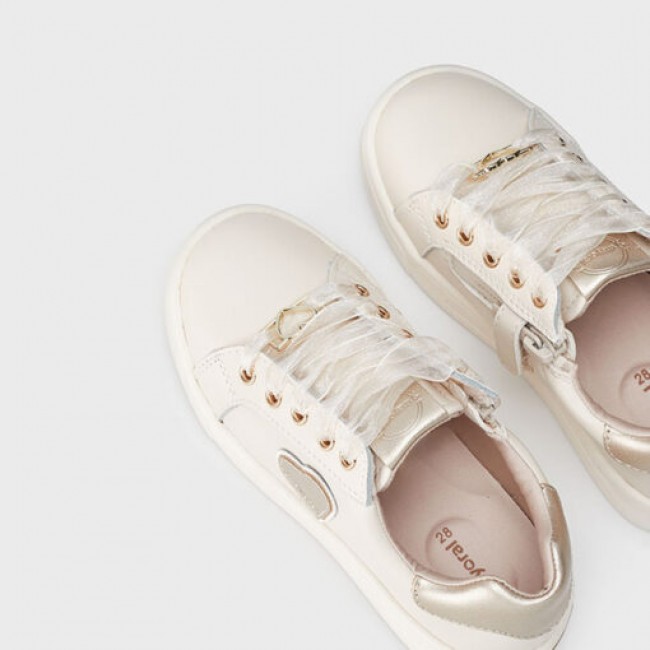 Mayoral Sneaker καρδια 24-43523-079 εκρου