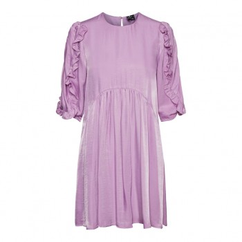 VMNOVELLA 2/4 RUFFLE SHORT DRESS SB2 10246621 VIOLET TULLE