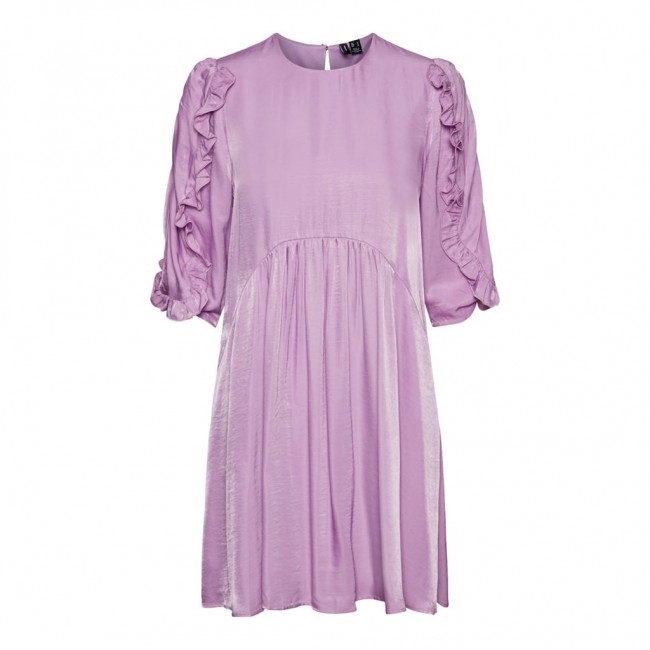VMNOVELLA 2/4 RUFFLE SHORT DRESS SB2 10246621 VIOLET TULLE