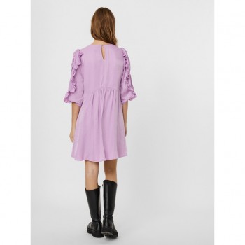 VMNOVELLA 2/4 RUFFLE SHORT DRESS SB2 10246621 VIOLET TULLE