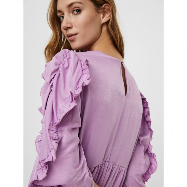 VMNOVELLA 2/4 RUFFLE SHORT DRESS SB2 10246621 VIOLET TULLE